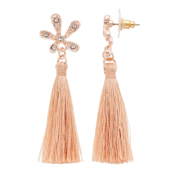 LC Lauren Conrad Jewelry - LC Lauren Conrad Flower Nickel Free Tassel Earring